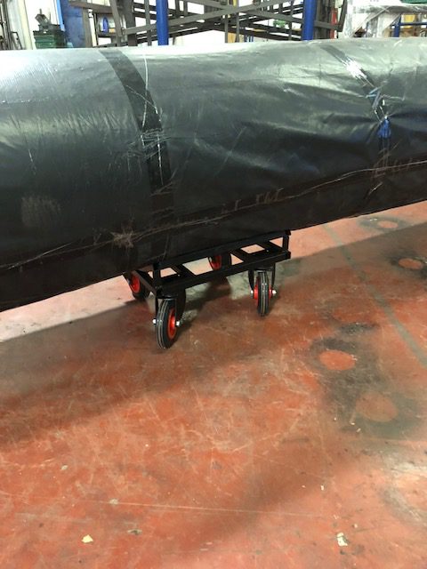 SMALL ROLL TROLLEY WITH BRAKES