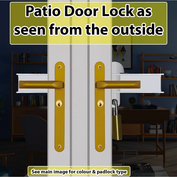 PATIO DOOR SECURITY BAR & PADLOCK