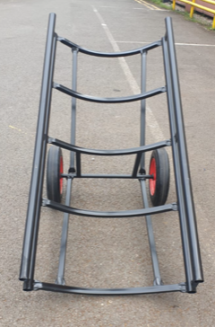 CARPET TROLLEY ON SOLID WHEELS ( EXTRA WIDE ) WITH SIDES